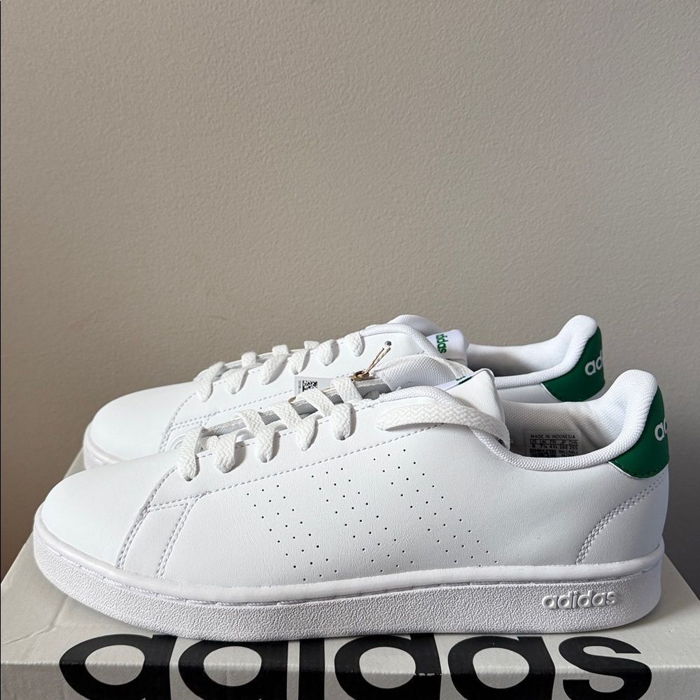 Adidas Advantage White Green GZ5300 Men’s Size 7 - Picture 2 of 6